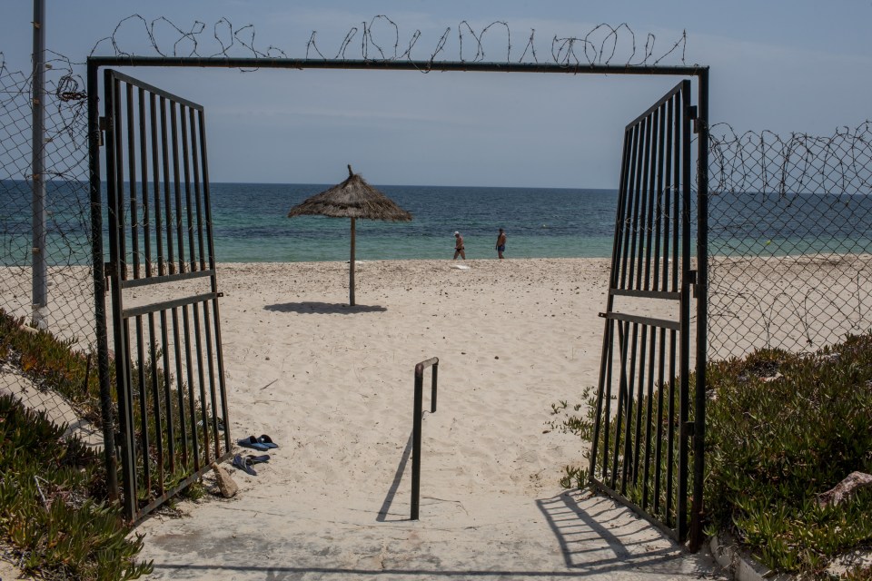  The beach was packed when an ISIS gunman sprayed it with bullets but is now deserted