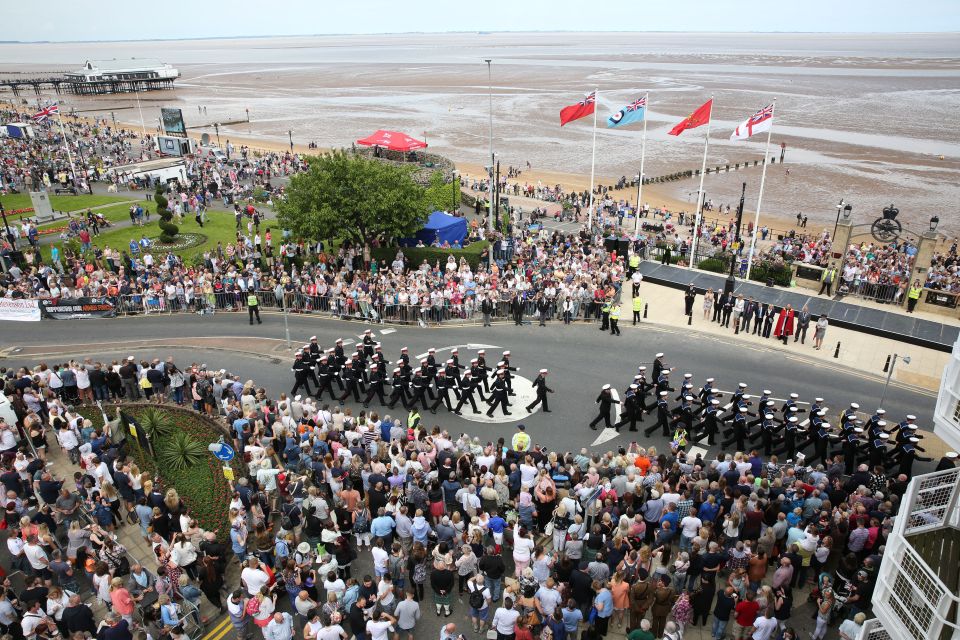  Celebration ... general public in Cleethorpes show support for serving troops, service families, war veterans and cadets