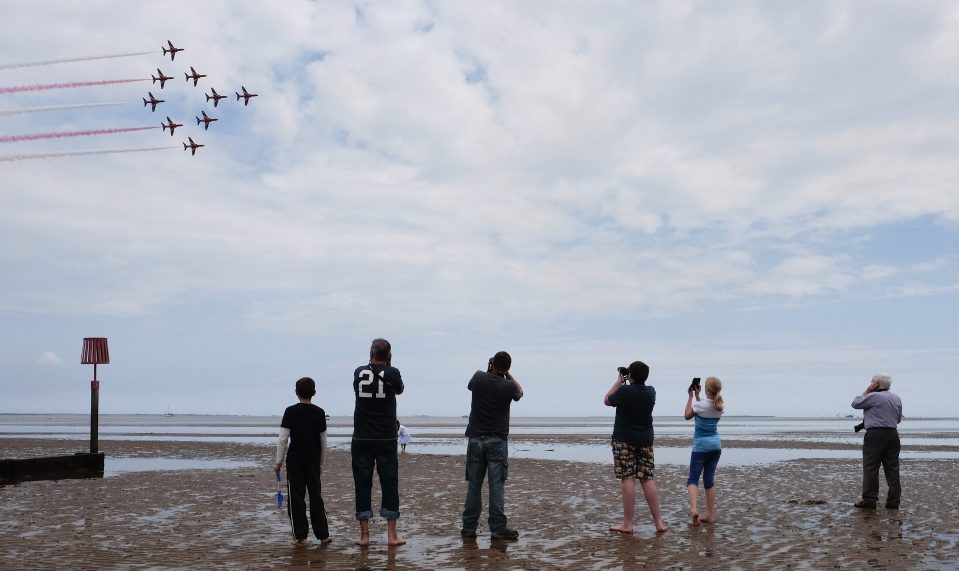  Aerobatic display ... Red Arrows take to the skies in North East Lincolnshire