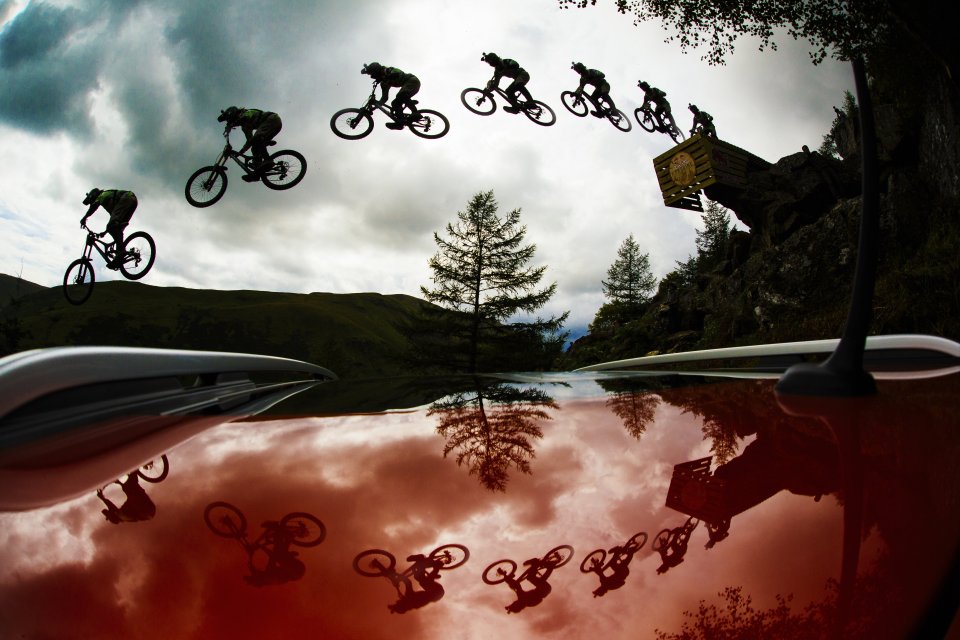  This shot offers an artistic perspective on the Red Bull Hardline in Dinas Mawddwy, United Kingdom