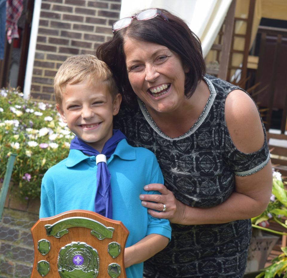 Micky with his proud nan