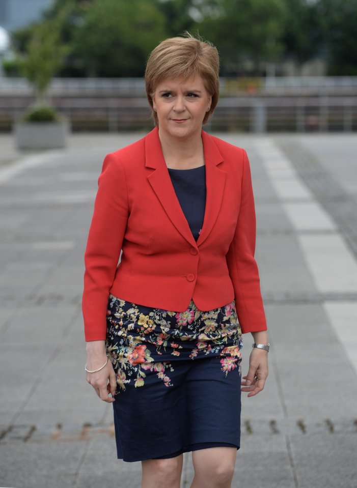  Scots mist ... Nicola Sturgeon sparked fury yesterday by threatening to veto Brexit