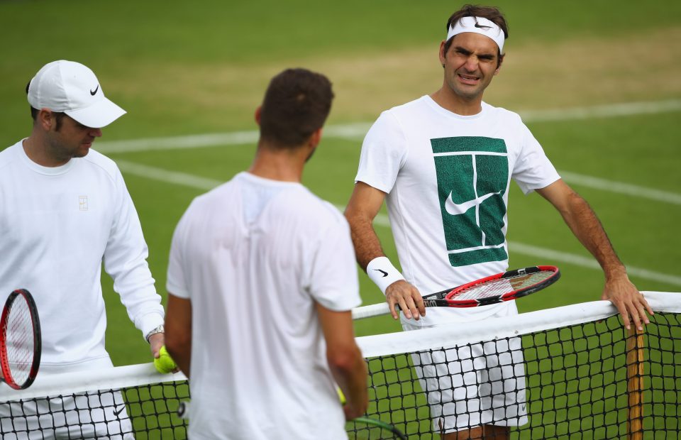  Roger Federer will be third on Centre Court on Monday