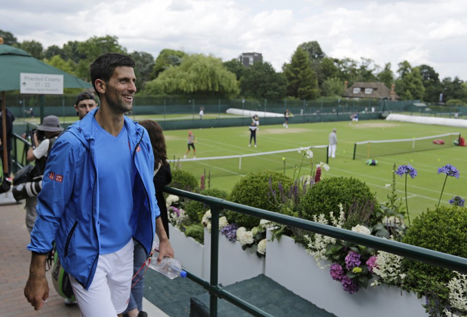  Novak Djokovic will be first up on Centre Court against James Ward