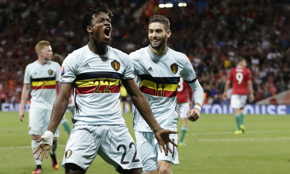  Michy Batshuayi was on target for Belgium in 4-0 win over Hungary at Euro 2016