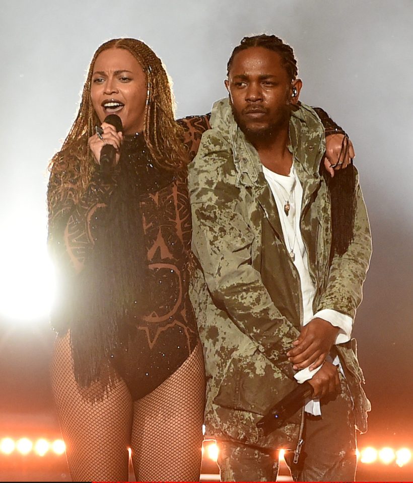  Rapper Kendrick Lamar joined Beyoncé on stage