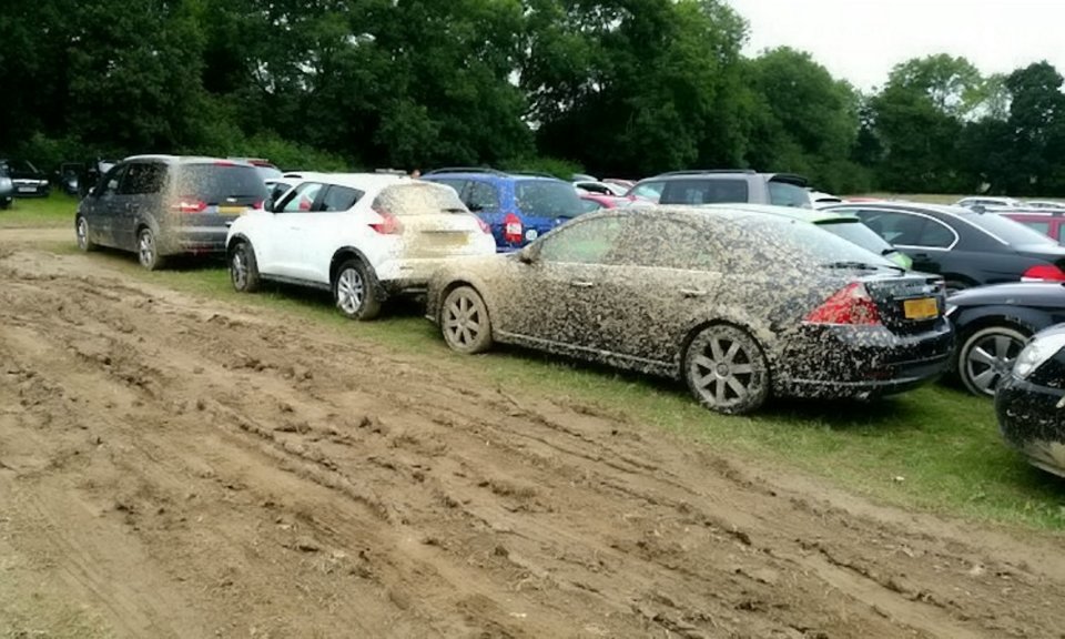  Officers found many of the cars completely covered in mud