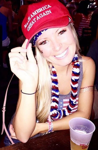  A blonde beauty pledges her allegiance to Trump