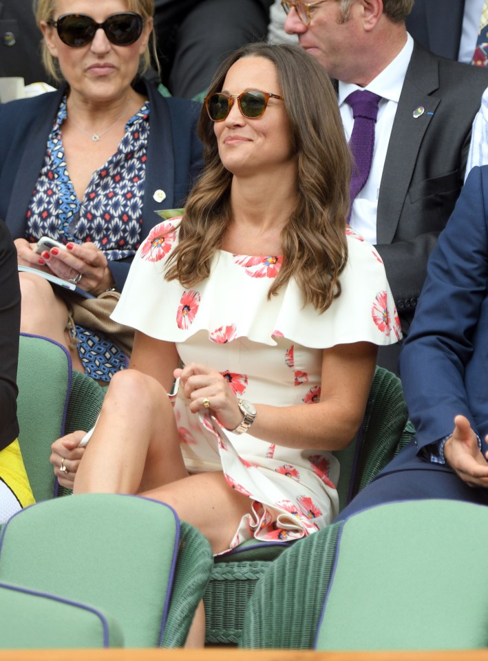  Pippa had a Sharon Stone moment as she watched the tennis on Monday