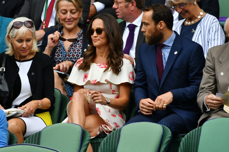  Pippa watched the match with brother James