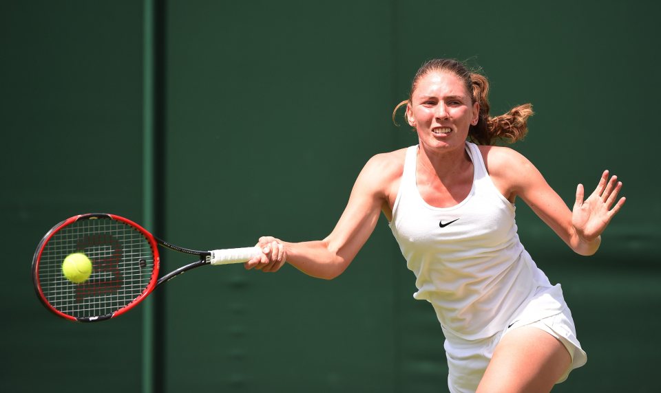  Russia's Ekaterina Alexandrova shocked Ana Ivanovic in the first round at Wimbledon