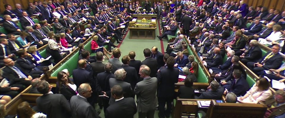  Standing room only ... David Cameron addresses the House of Commons