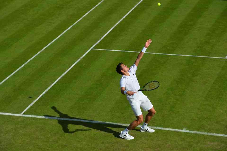 Milos Raonic beat Spain's Pablo Carreno Busta in the first round on Monday