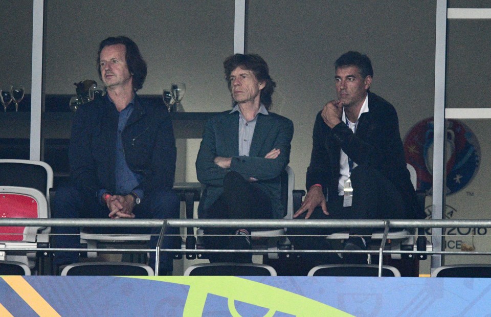  No satisfaction... Rolling Stone Mick Jagger watches the Three Lions whimper out