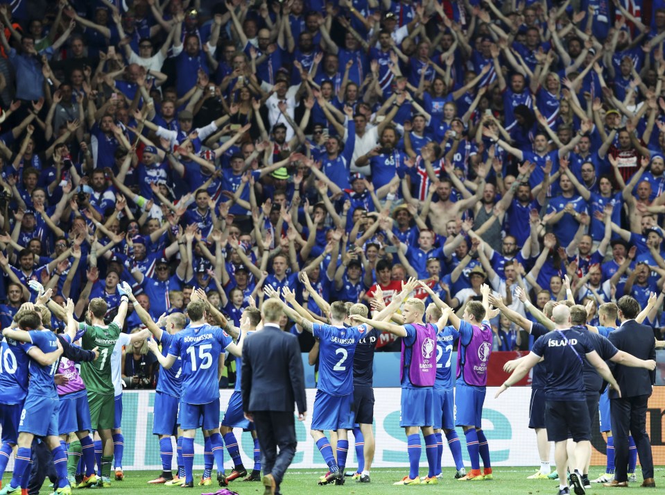  The minnows took part in an epic chant with their fans after the final whistle