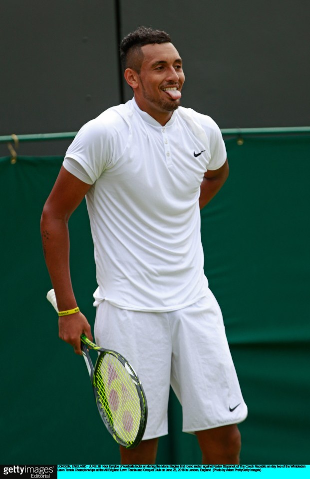  Nick Kyrgios celebrates a point during his win over Radek Stepanek