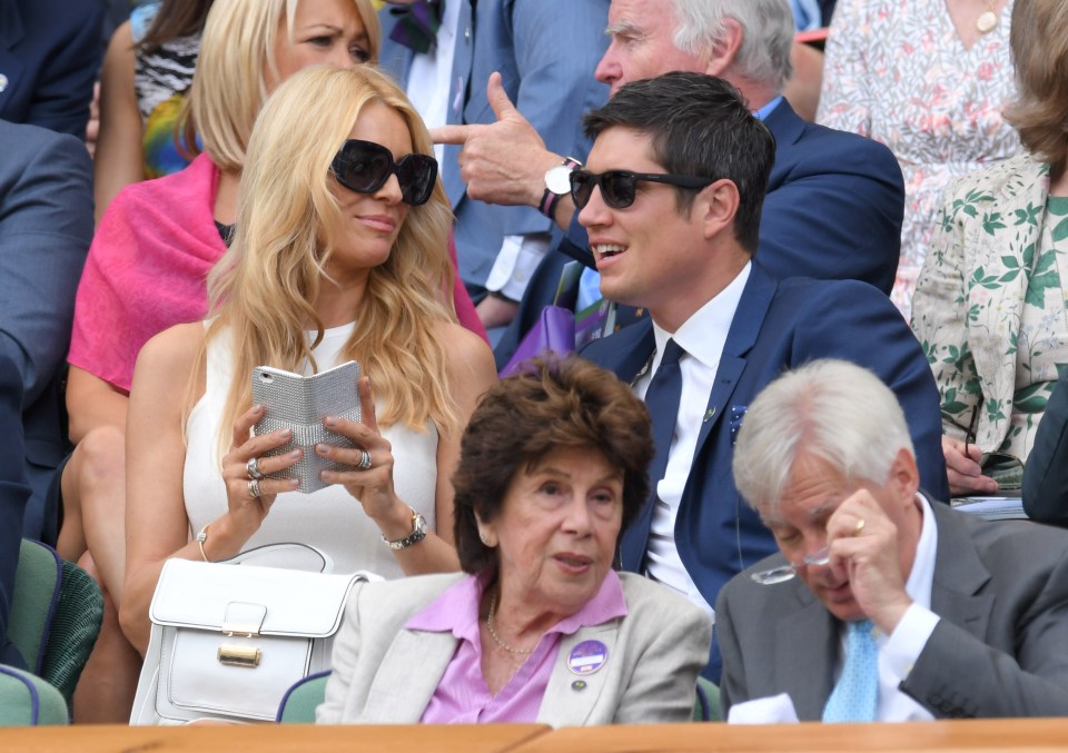  Tess and Vernon watched as US player Serena Williams took on Switzerland's Amra Sadikovic