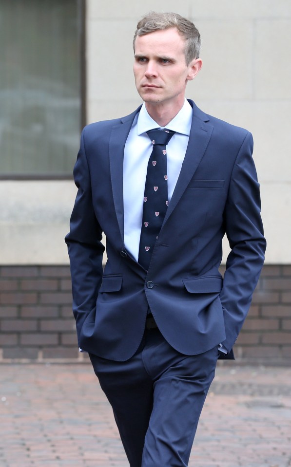 Jesse Burgoine appeared at Nottingham crown court. Two members of a university rowing team filmed themselves raping a woman after she passed out drunk before sharing "trophy pictures" of her, the court heard