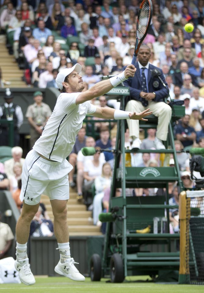  Andy Murray showed off his power to see off Liam Broady on Centre Court