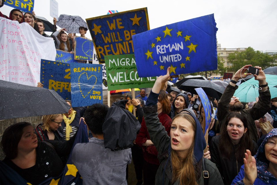  Only around 1,500 turned up to demonstrate in the end