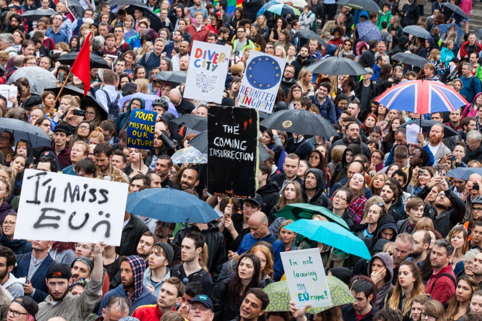  Boris Johnson was also a target, with some people chanting 'EU forever, Boris never'