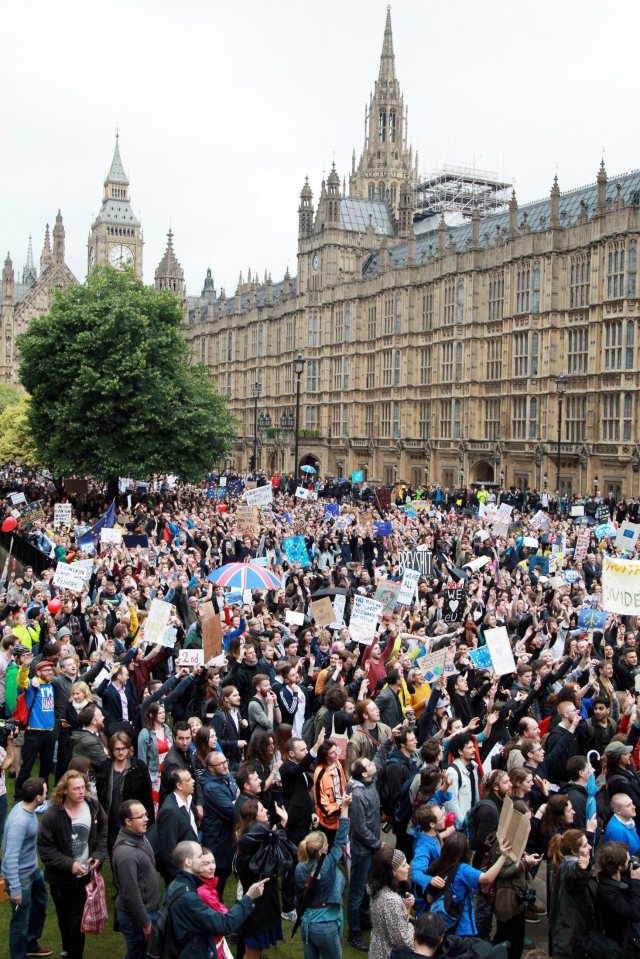  One Twitter user said: 'Only actual fascists would protest against a democratic vote