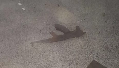  A Kalashnikov machine gun has been found discarded on the floor of the airport's international terminal