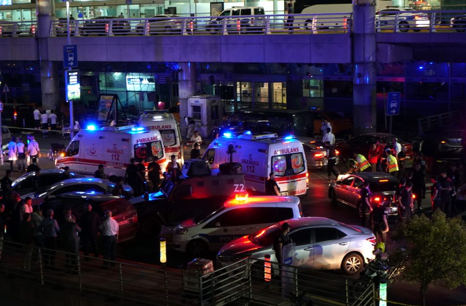  It was a scene of chaos outside Ataturk Airport after the attack