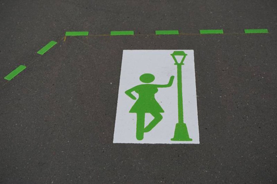  Authorities in Switzerland have introduced a bizarre sign to show where prostitutes can and cannot work