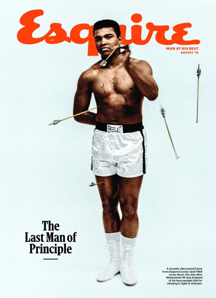 Carl Fischer's iconic photo of Ali on the front cover of Esquire in 1968