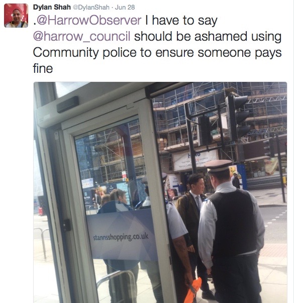  He tweeted the council to show how shocked he was when the officers would not listen to the man's protests he did not realise he had even dropped the paper