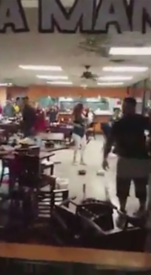  The restaurant is completely destroyed by the fight