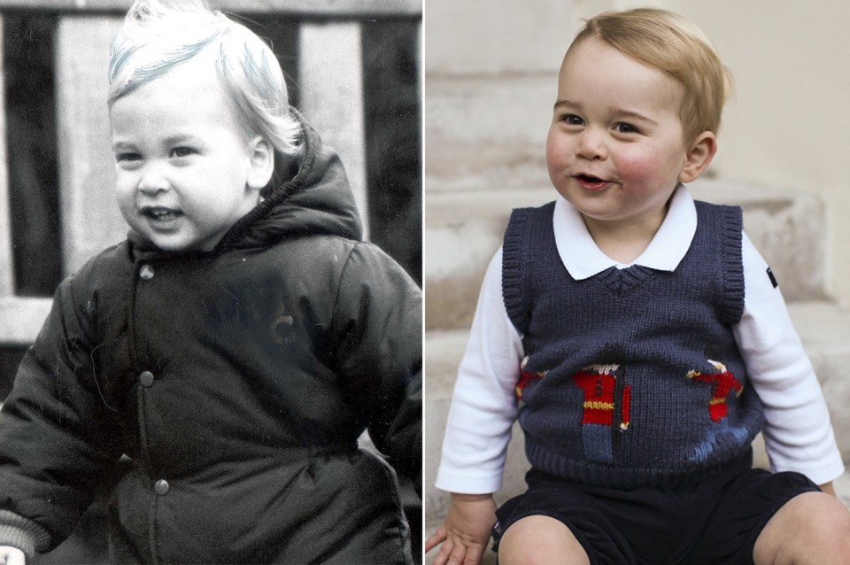  Even the combover is the same! Adorable Prince George is the spitting image of his dad at the same age