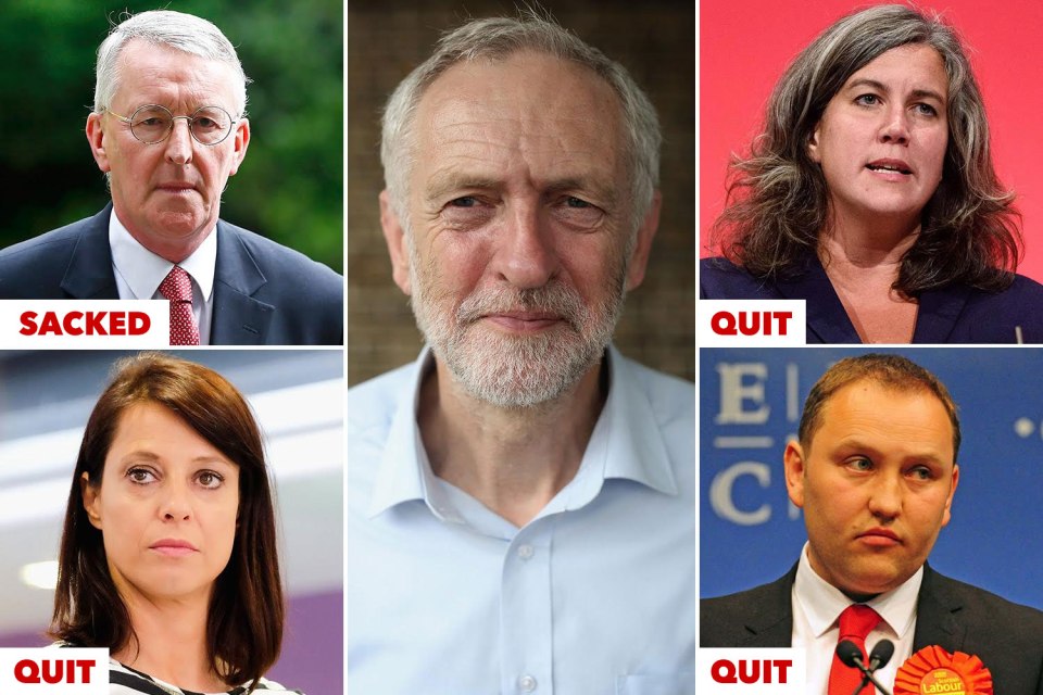  Labour's cabinet members have quit their posts in a bid to force a resignation from Corbyn in the wake of Brexit