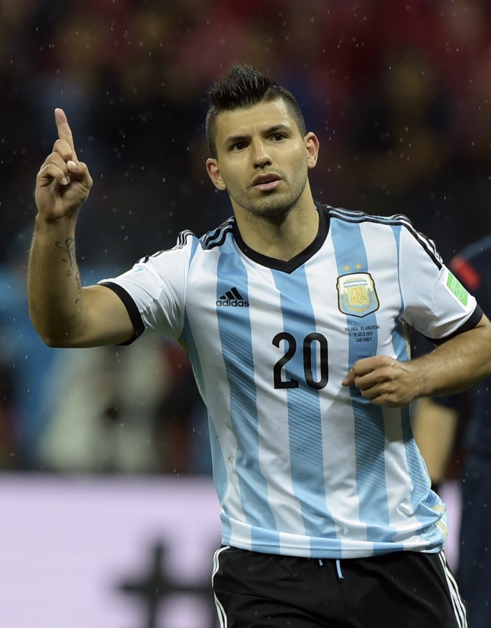  Sergio Aguero could theoretically overhaul Lionel Messi's goal record