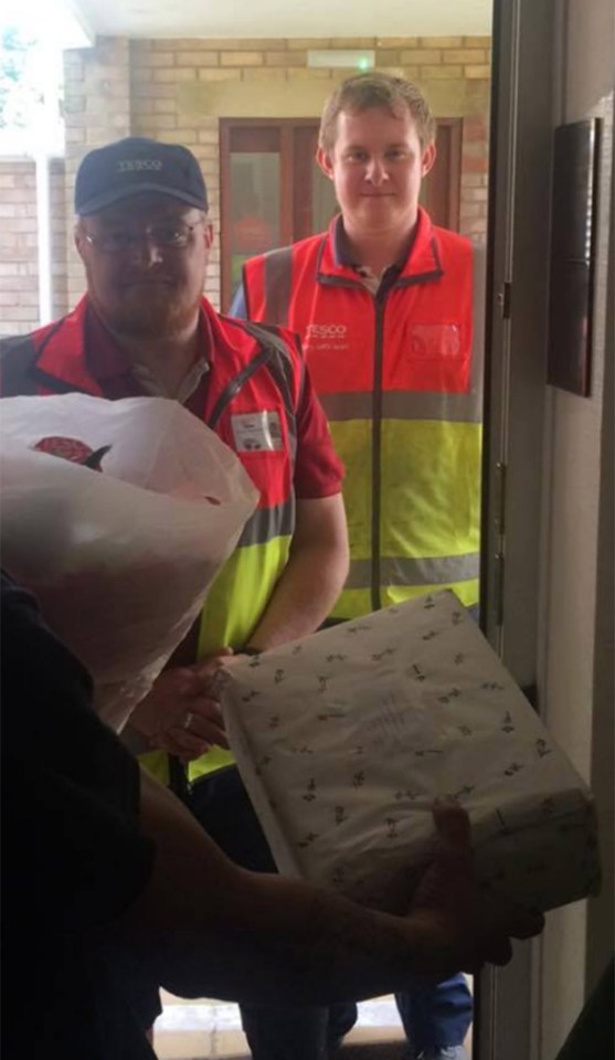  Tesco staff turned up at the door with flowers, a card and the blanket