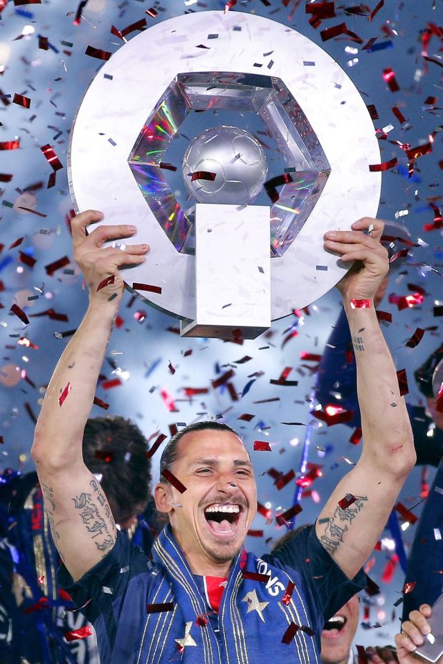  Zlatan Ibrahimovic has just got his hands on his fourth Ligue 1 title with PSG