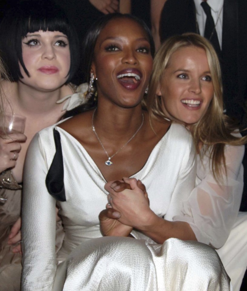  Davinia with Naomi Campbell and Kelly Osbourne back in her party hey day