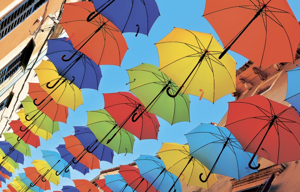 Get snap happy on the pretty coloured-umbrella-lined street of Gradska Ulica