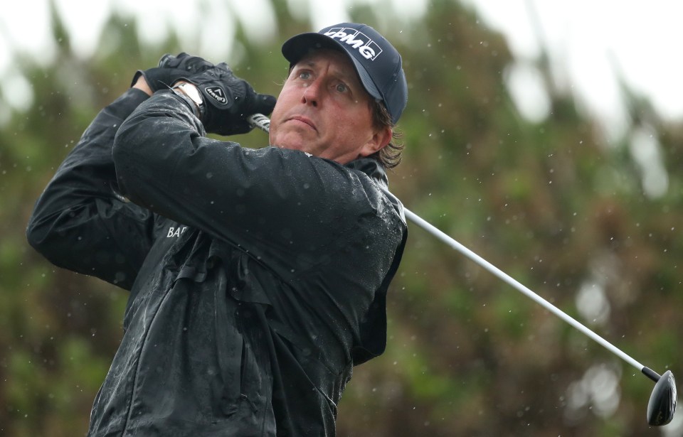  Phil Mickelson said he actually enjoyed the challenge the poor weather brought