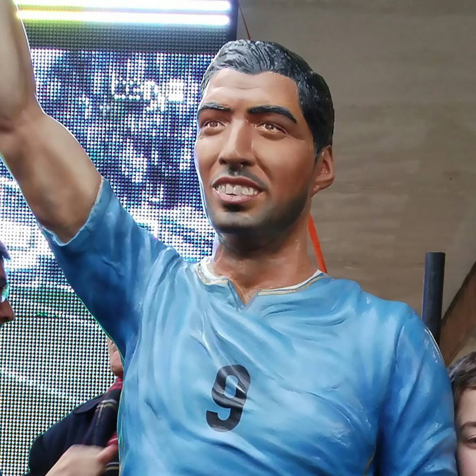  Luis Suarez has his own statue in his hometown but fans have blasted it for being ugly