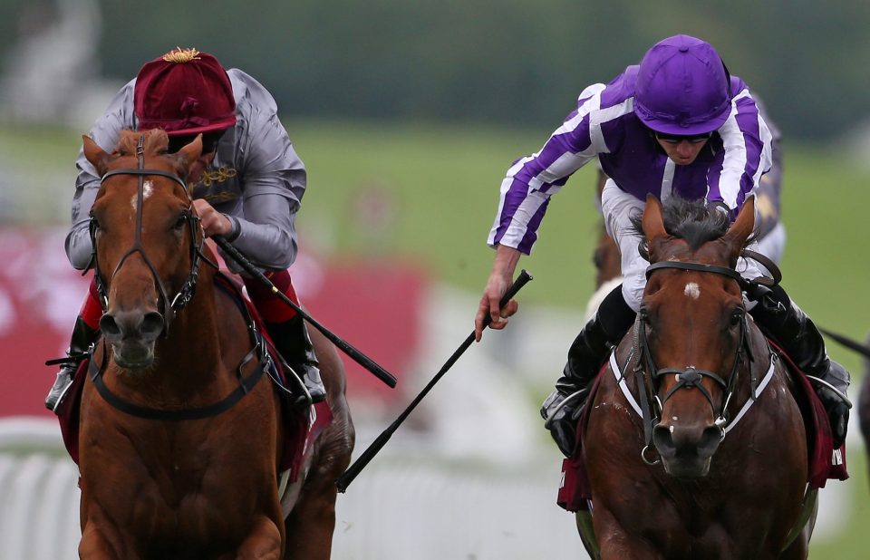  The Gurkha (right) turns the tables on Galileo Gold at Goodwood