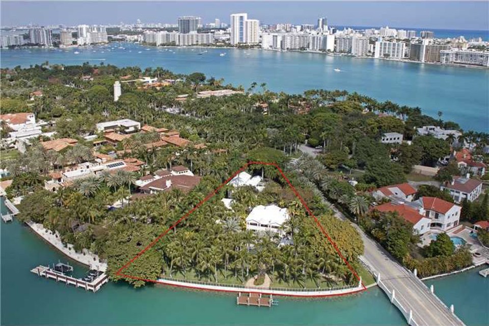  An aerial view of the estate which actually boasts two houses