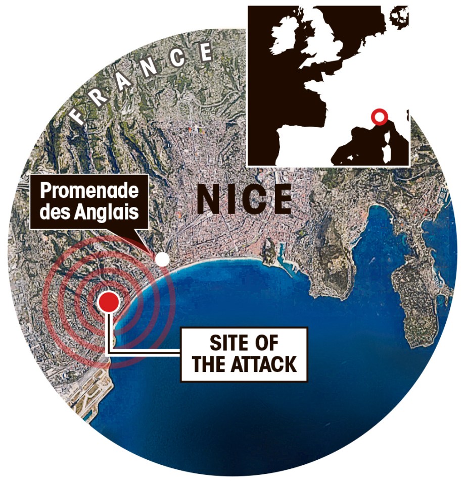 The attack occurred between 10.30 and 11.30pm during Bastille Day celebrations