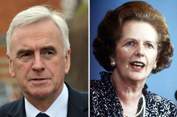 John McDonnell and Margaret Thatcher