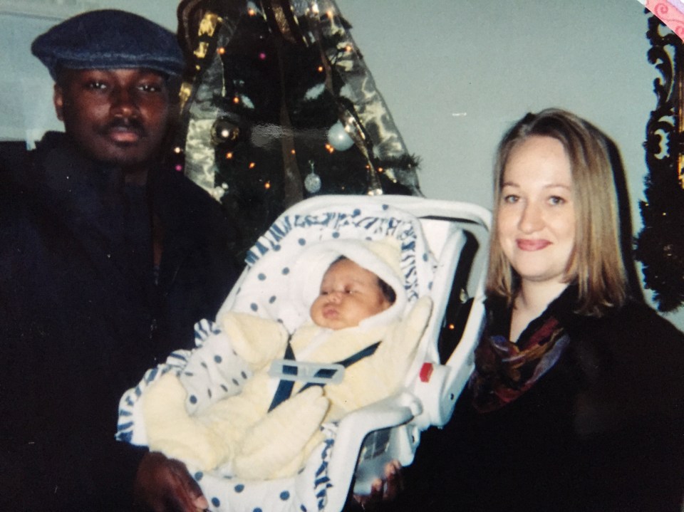  Rachel with her ex-husband Kevin Moore and baby Franklin