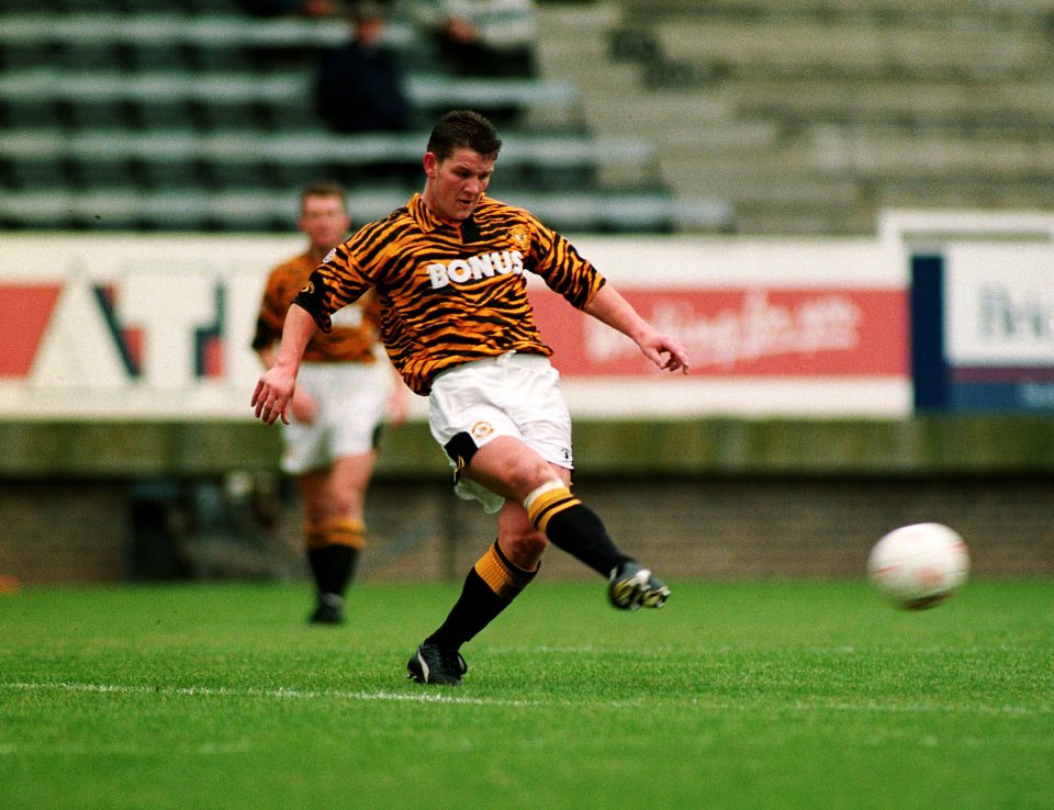  No doubt what Dean Windass thought of Hull's strange tiger-stripe kit