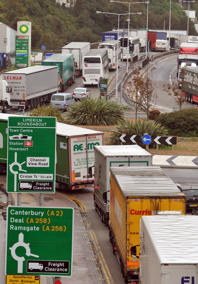  The roads around the port have been clogged with cars and frieght traffic