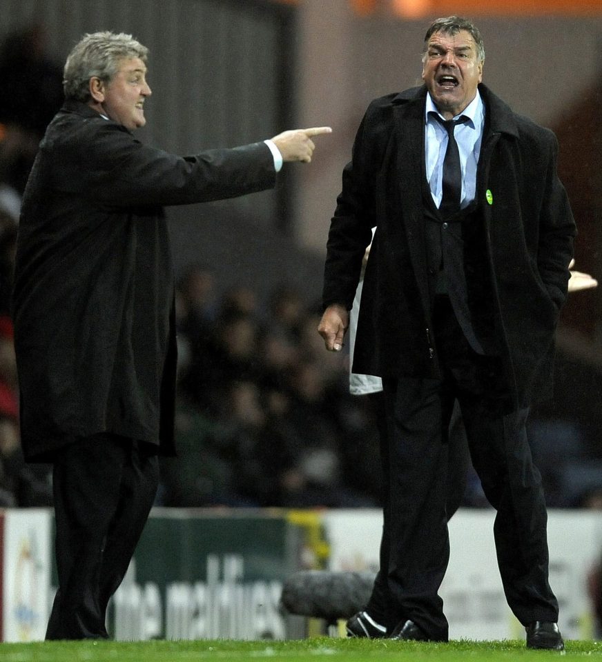  Steve Bruce and Sam Allardyce...great friends, but England rivals