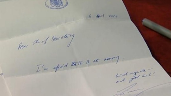 Liam Byrnes infamous letter he left in the Treasury in 2010